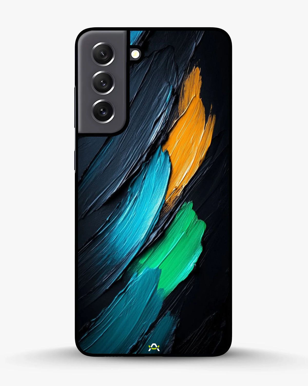 Oil Paint Strokes Phone Case - Blue & Emerald Abstract Print for iPhone, Samsung, Pixel, OnePlus & Vivo