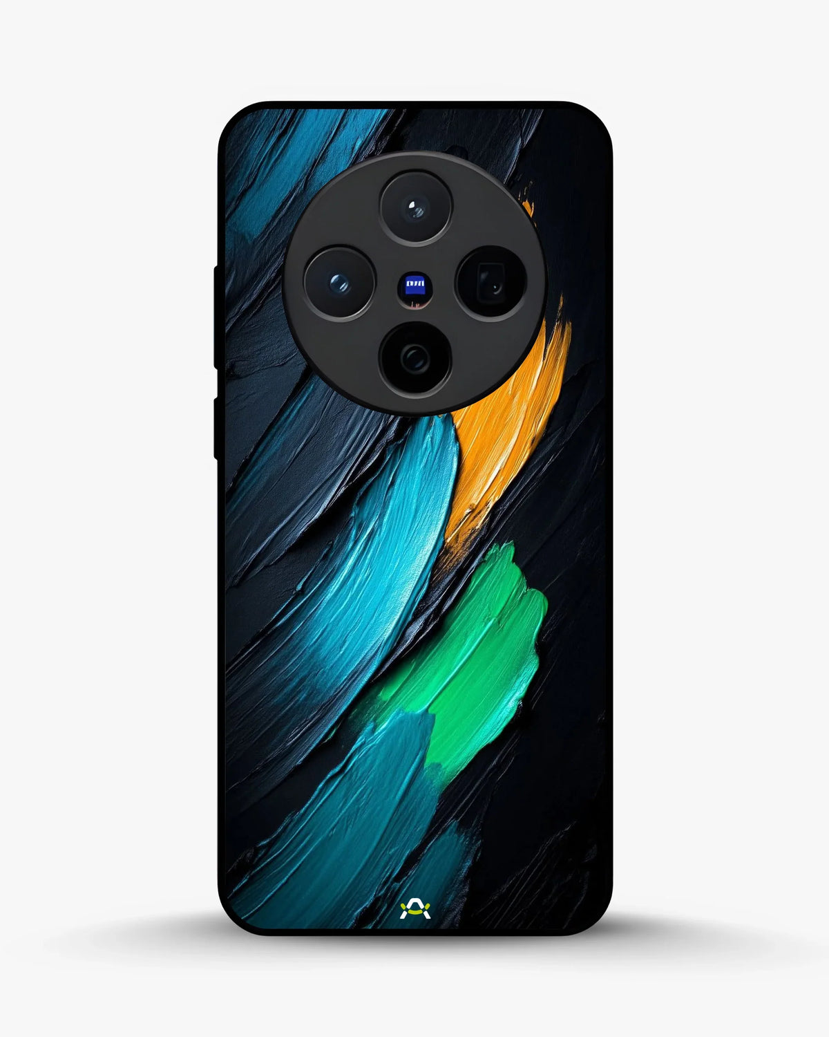Oil Paint Strokes Phone Case - Blue & Emerald Abstract Print for iPhone, Samsung, Pixel, OnePlus & Vivo