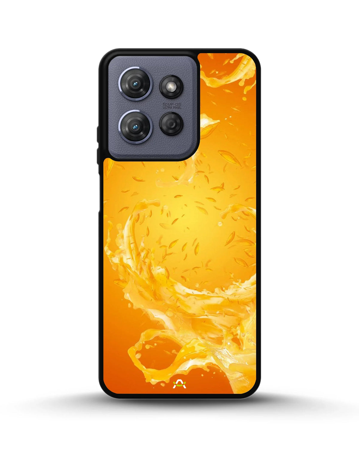 Orange Splash Phone Case - Vibrant Liquid Swirl Print for iPhone, Samsung, Pixel, OnePlus & Vivo