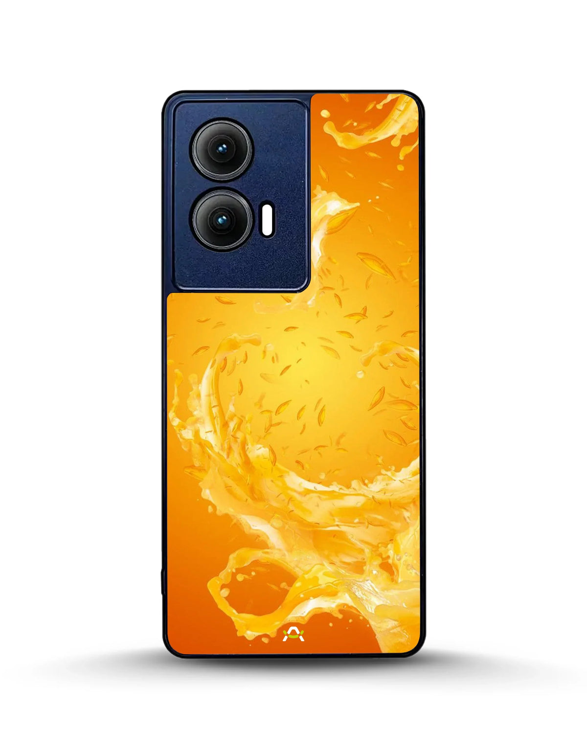 Orange Splash Phone Case - Vibrant Liquid Swirl Print for iPhone, Samsung, Pixel, OnePlus & Vivo