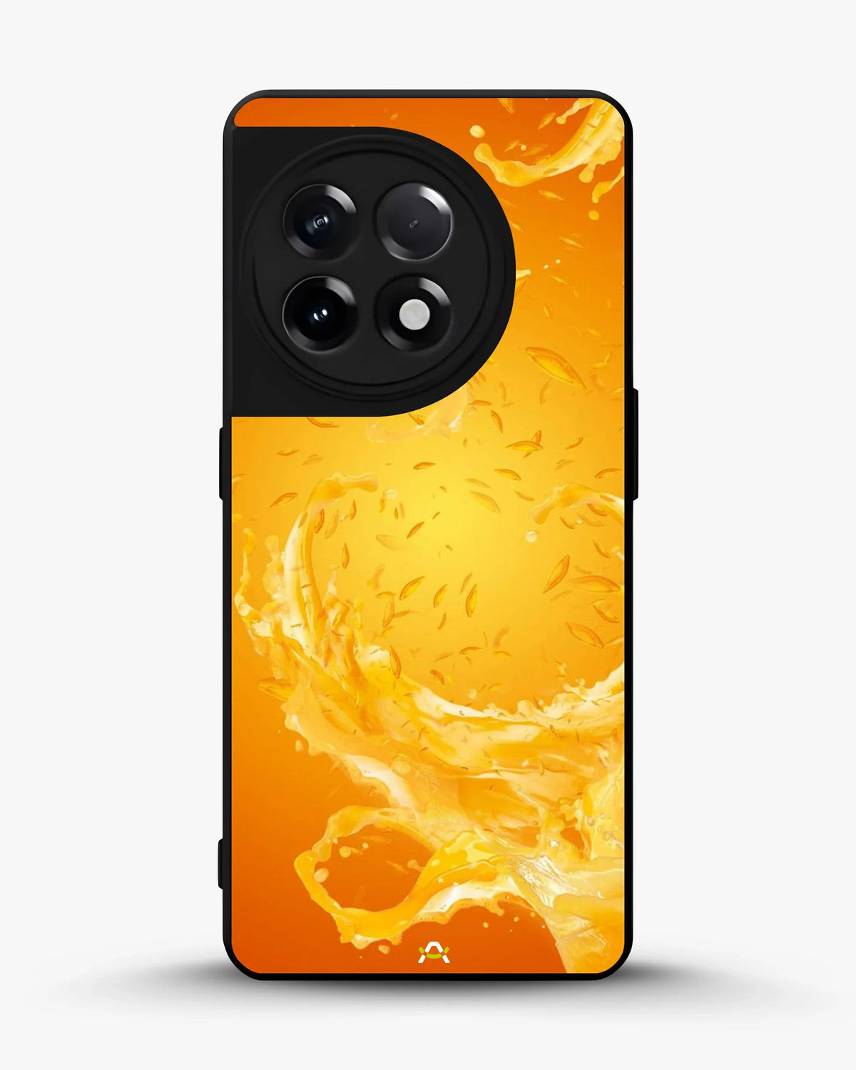 Orange Splash Phone Case - Vibrant Liquid Swirl Print for iPhone, Samsung, Pixel, OnePlus & Vivo