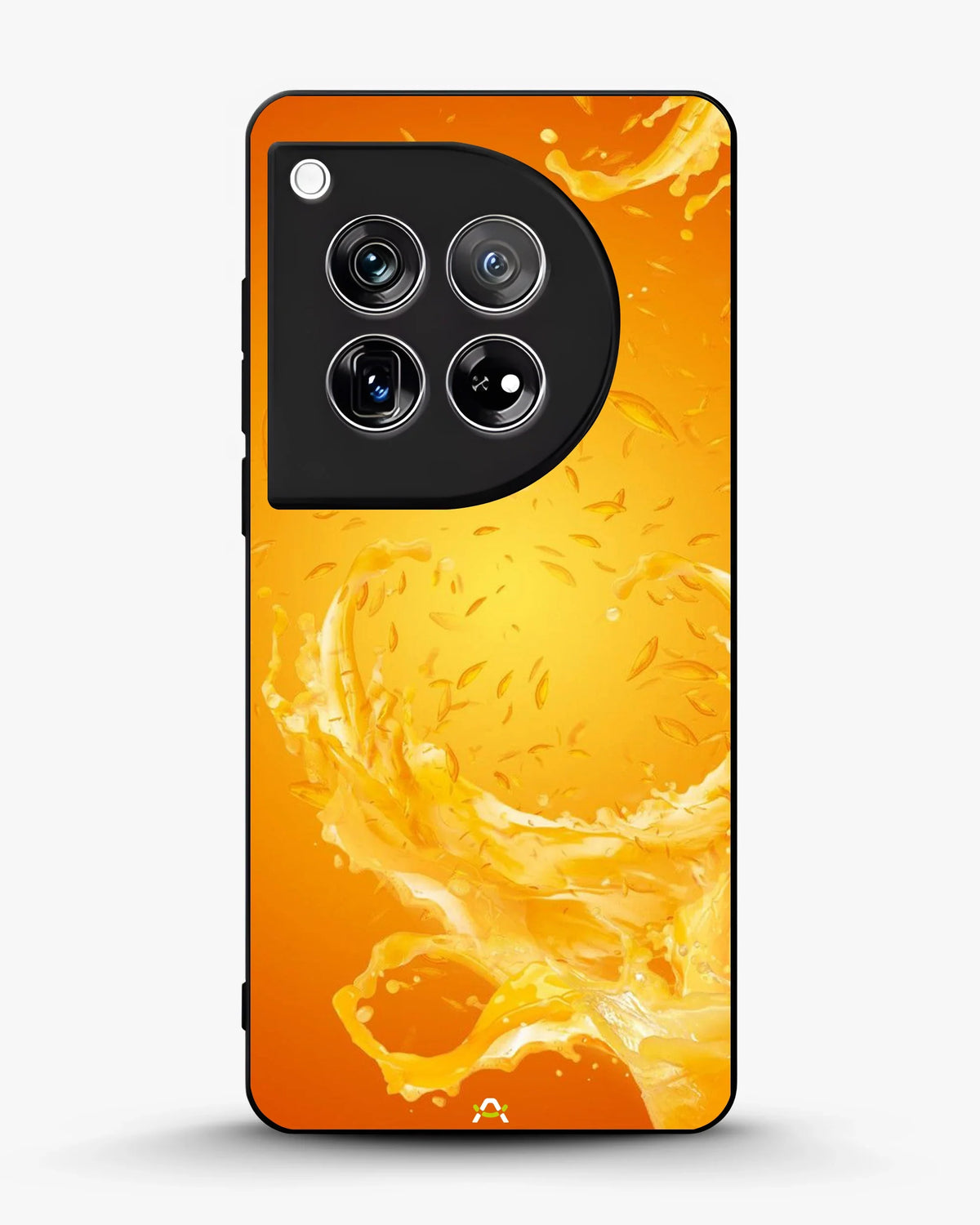 Orange Splash Phone Case - Vibrant Liquid Swirl Print for iPhone, Samsung, Pixel, OnePlus & Vivo
