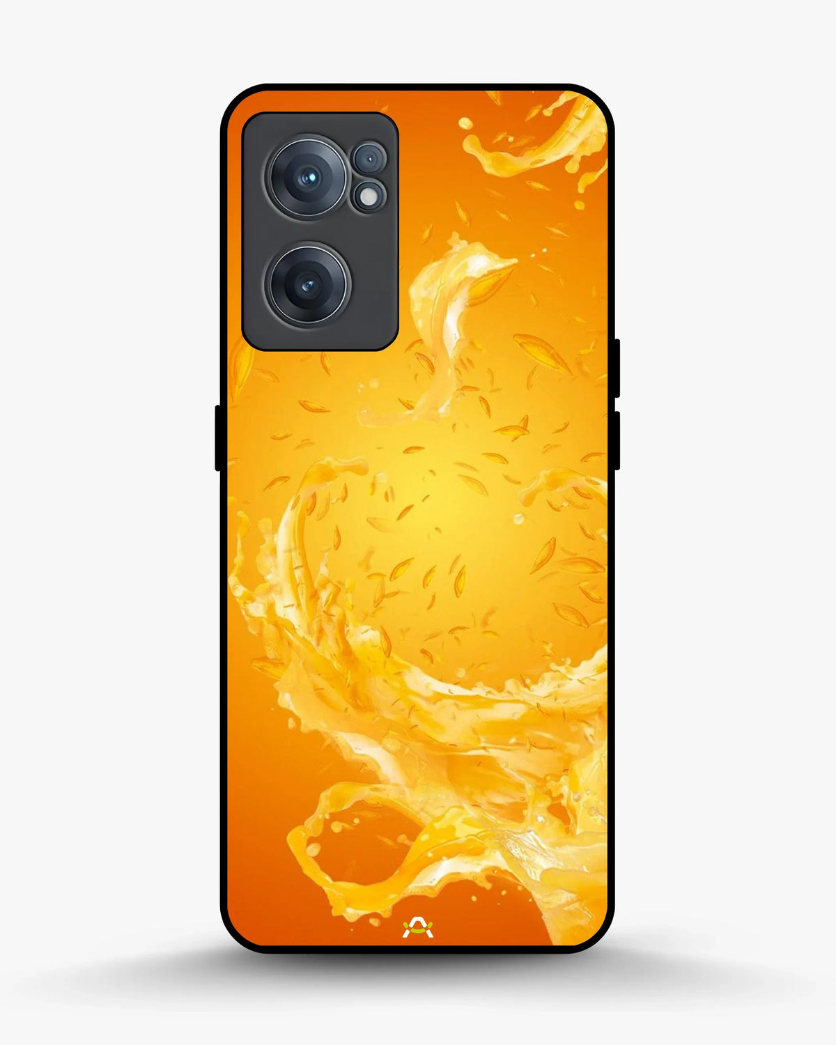 Orange Splash Phone Case - Vibrant Liquid Swirl Print for iPhone, Samsung, Pixel, OnePlus & Vivo
