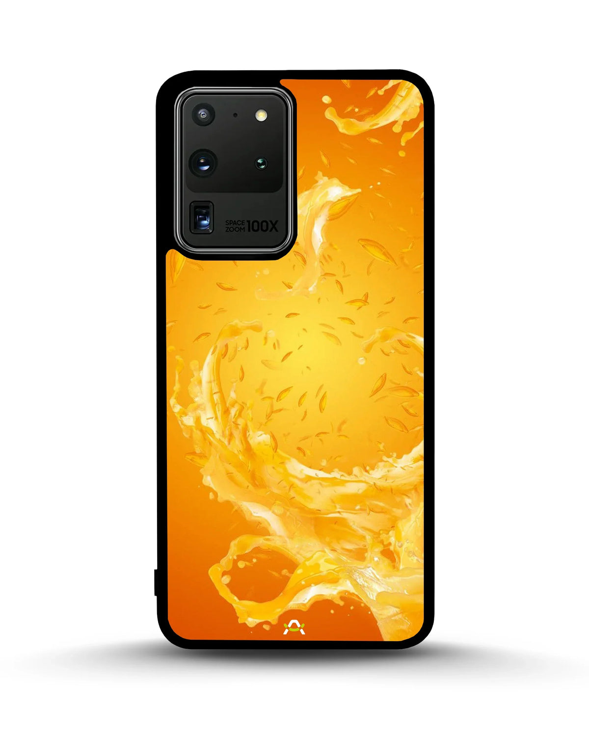 Orange Splash Phone Case - Vibrant Liquid Swirl Print for iPhone, Samsung, Pixel, OnePlus & Vivo