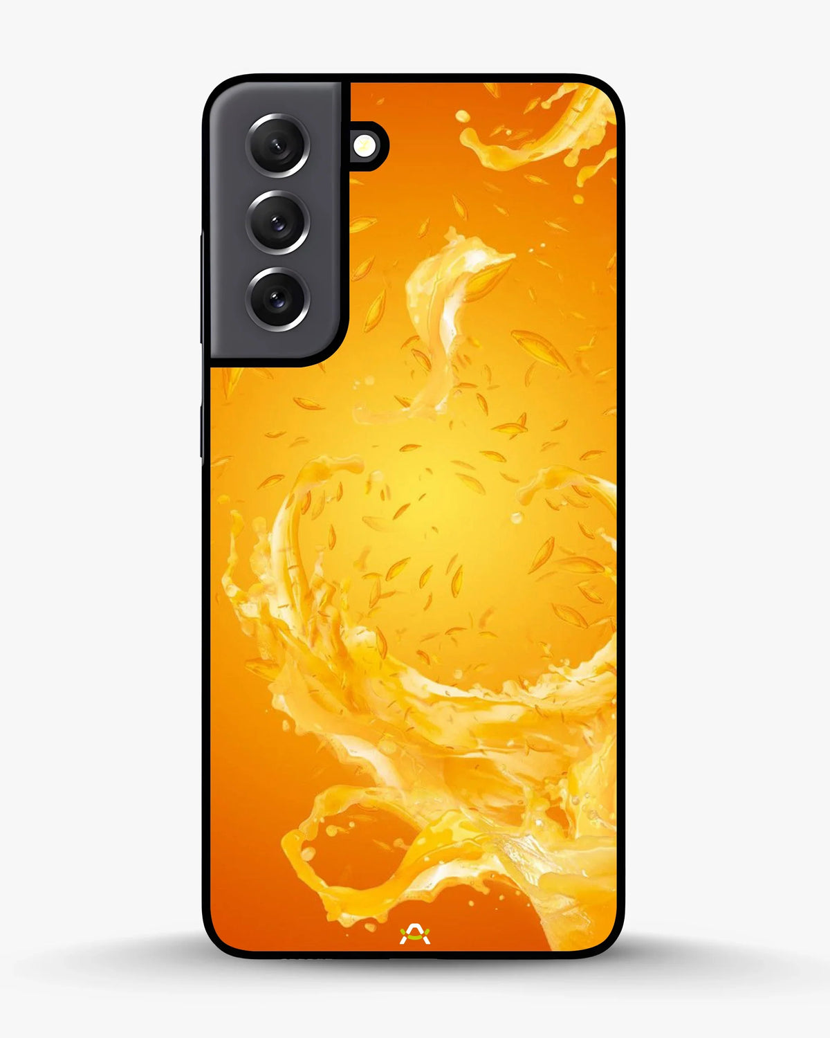 Orange Splash Phone Case - Vibrant Liquid Swirl Print for iPhone, Samsung, Pixel, OnePlus & Vivo