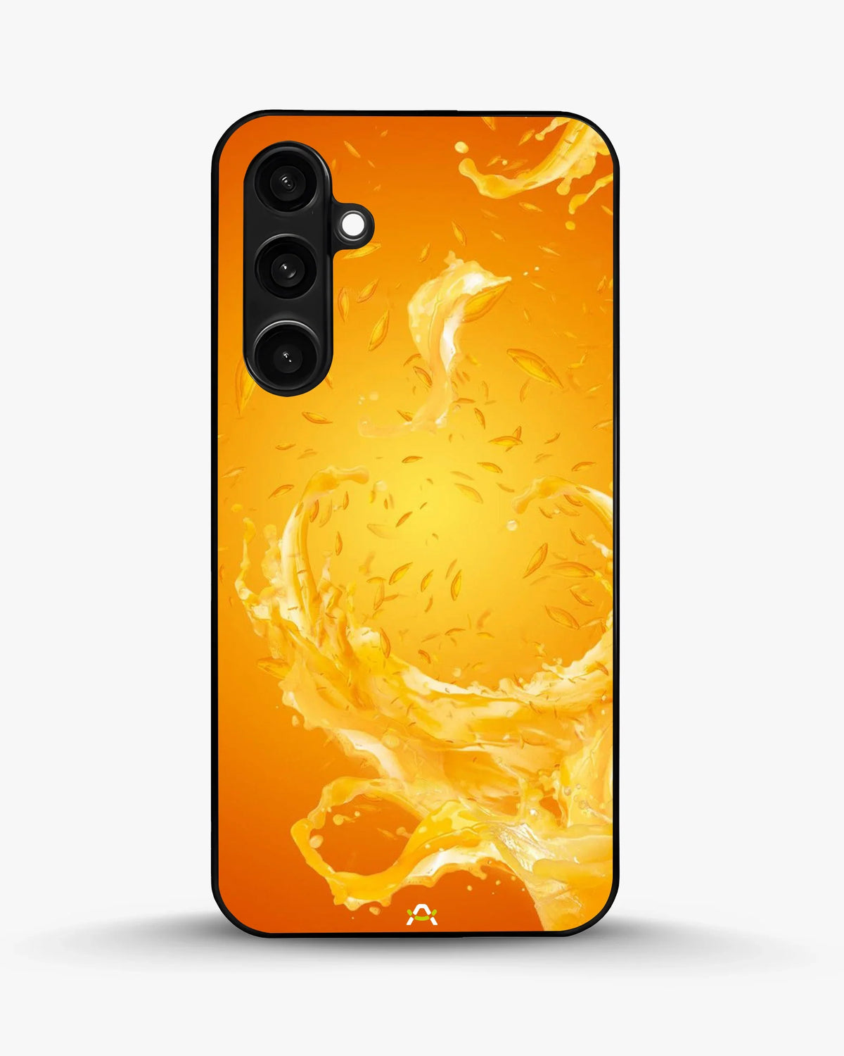 Orange Splash Phone Case - Vibrant Liquid Swirl Print for iPhone, Samsung, Pixel, OnePlus & Vivo