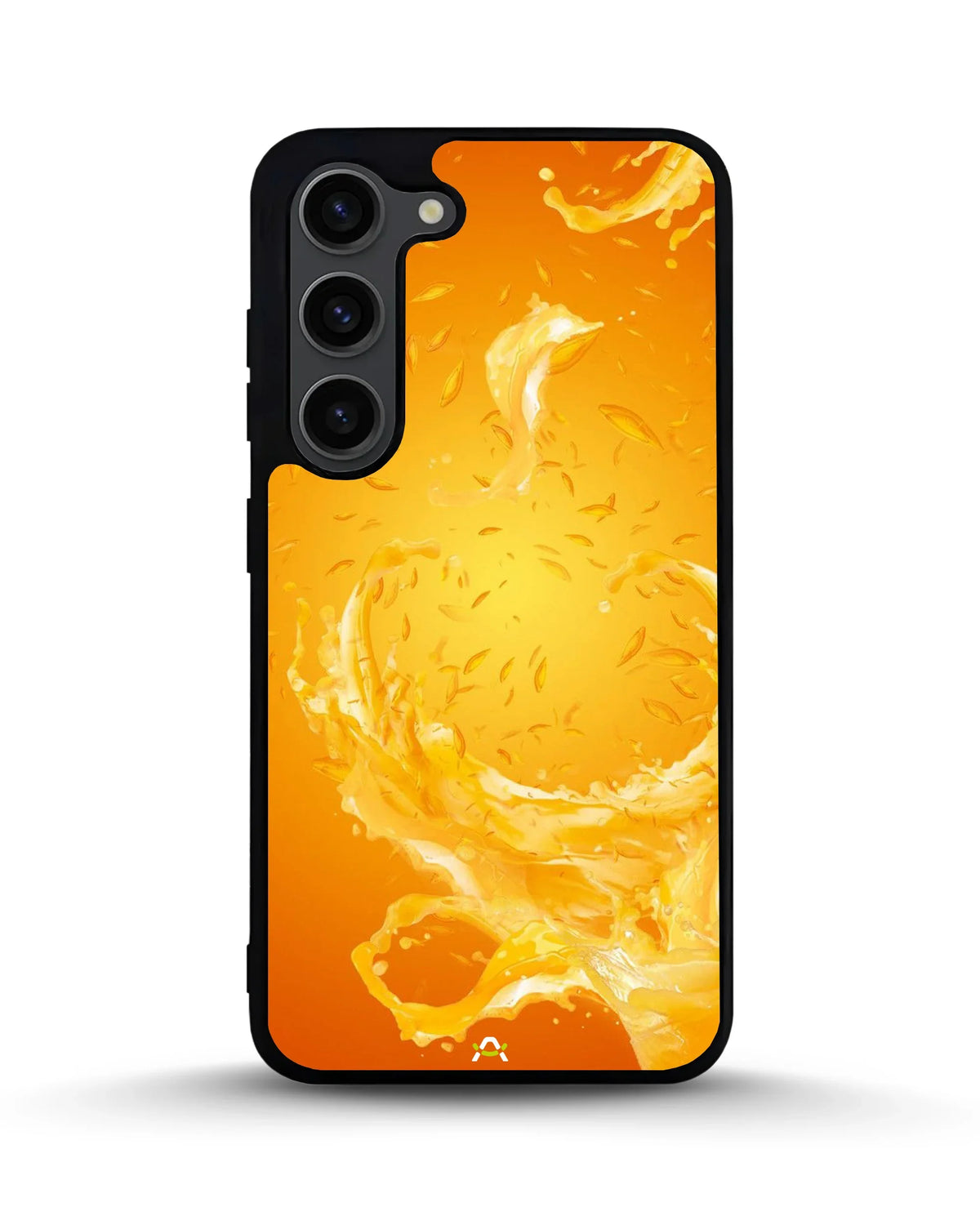 Orange Splash Phone Case - Vibrant Liquid Swirl Print for iPhone, Samsung, Pixel, OnePlus & Vivo