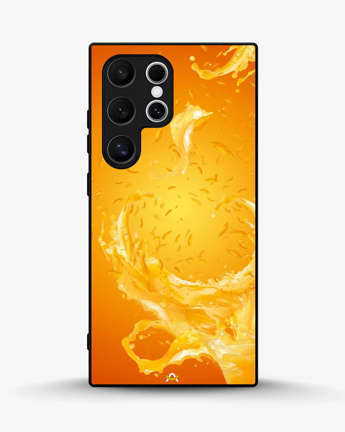 Orange Splash Phone Case - Vibrant Liquid Swirl Print for iPhone, Samsung, Pixel, OnePlus & Vivo