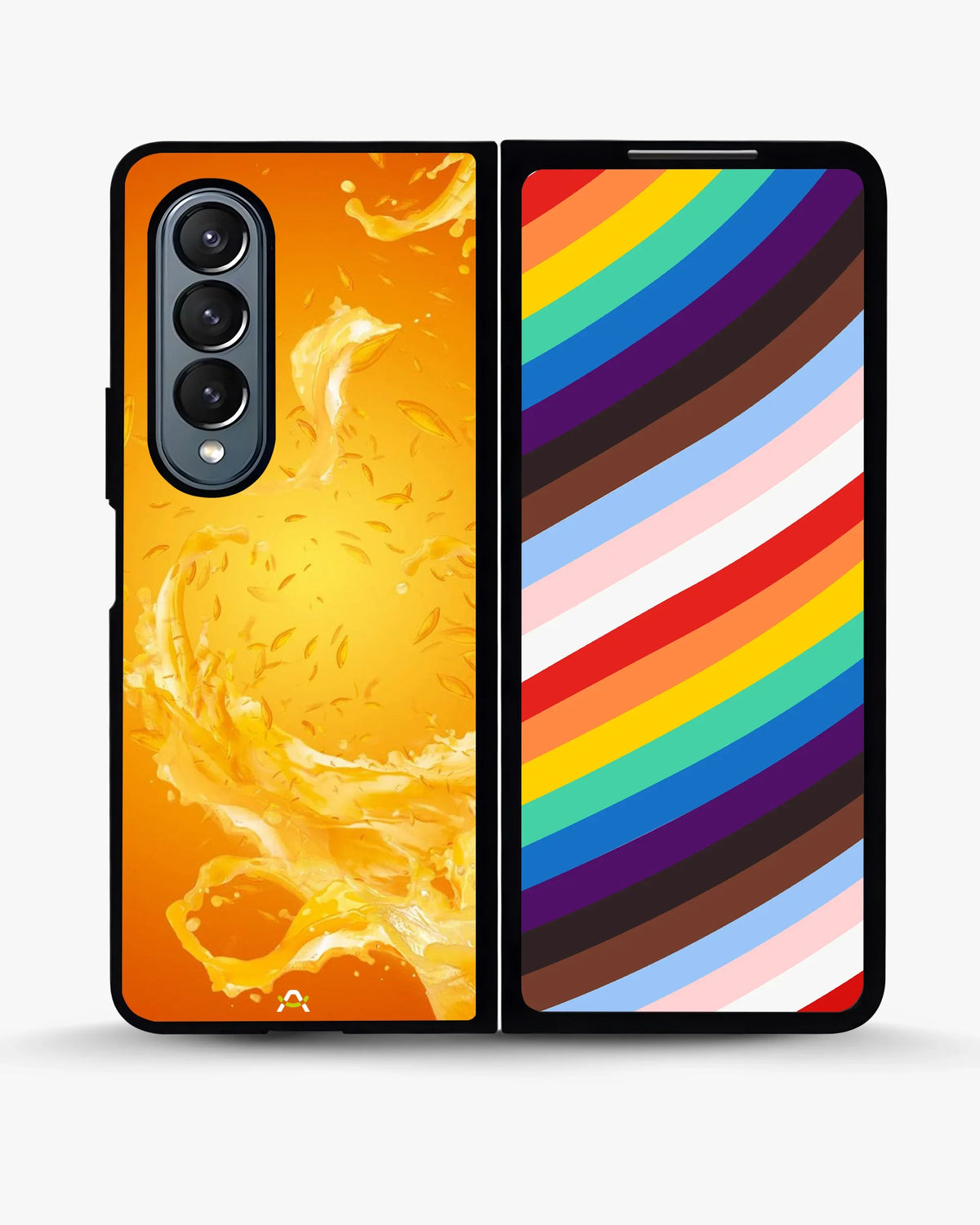 Orange Splash Phone Case - Vibrant Liquid Swirl Print for iPhone, Samsung, Pixel, OnePlus & Vivo