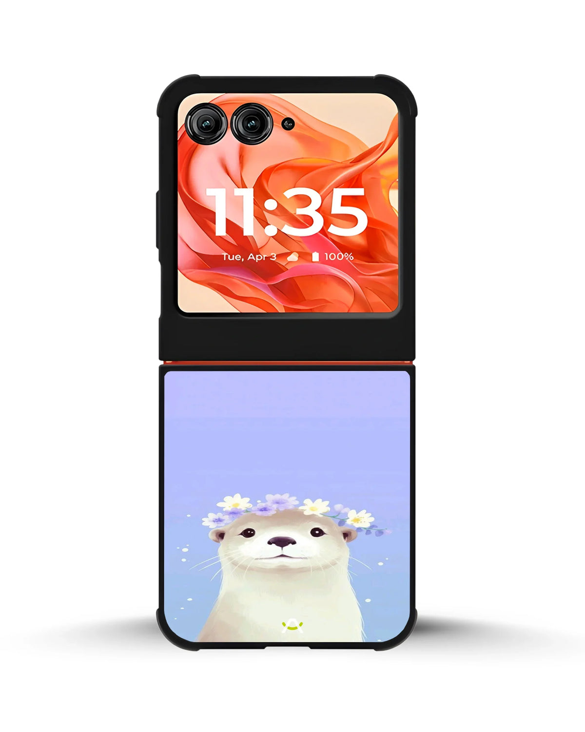 Otter Flower Crown Phone Case - Cute Lavender Print for iPhone, Samsung, Pixel, OnePlus & Vivo