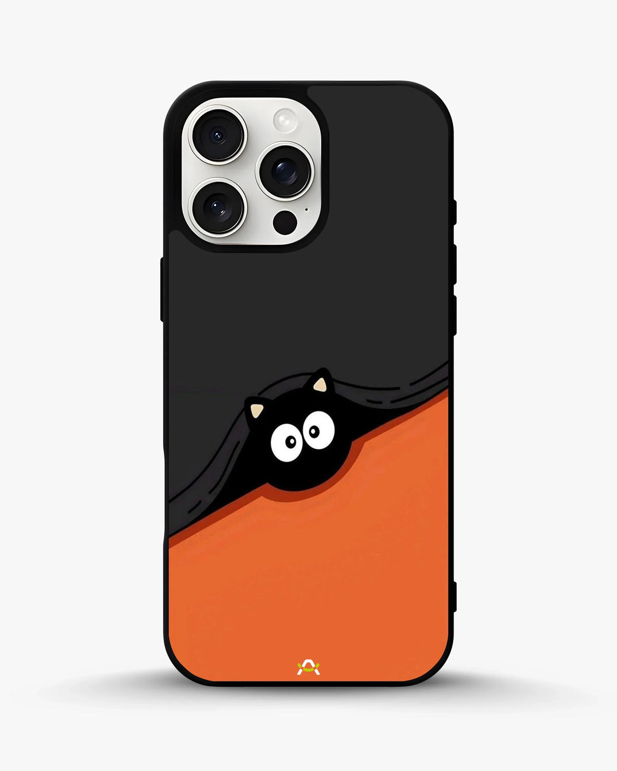 Peeking Cat Phone Case - Cute Black & Orange Print for iPhone, Samsung, Pixel, OnePlus & Vivo