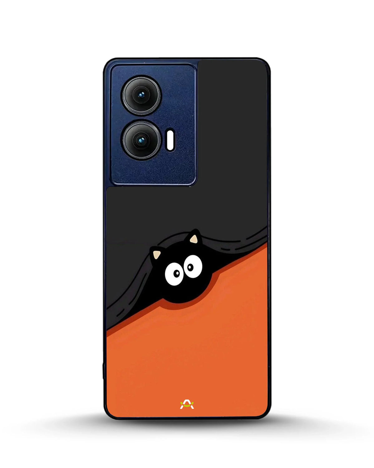Peeking Cat Phone Case - Cute Black & Orange Print for iPhone, Samsung, Pixel, OnePlus & Vivo