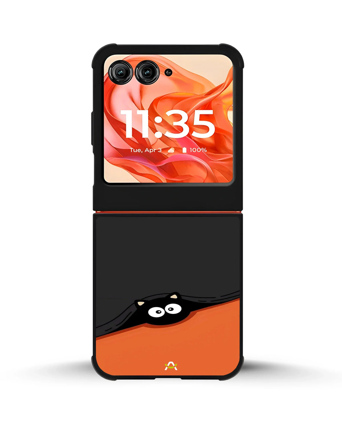 Peeking Cat Phone Case - Cute Black & Orange Print for iPhone, Samsung, Pixel, OnePlus & Vivo