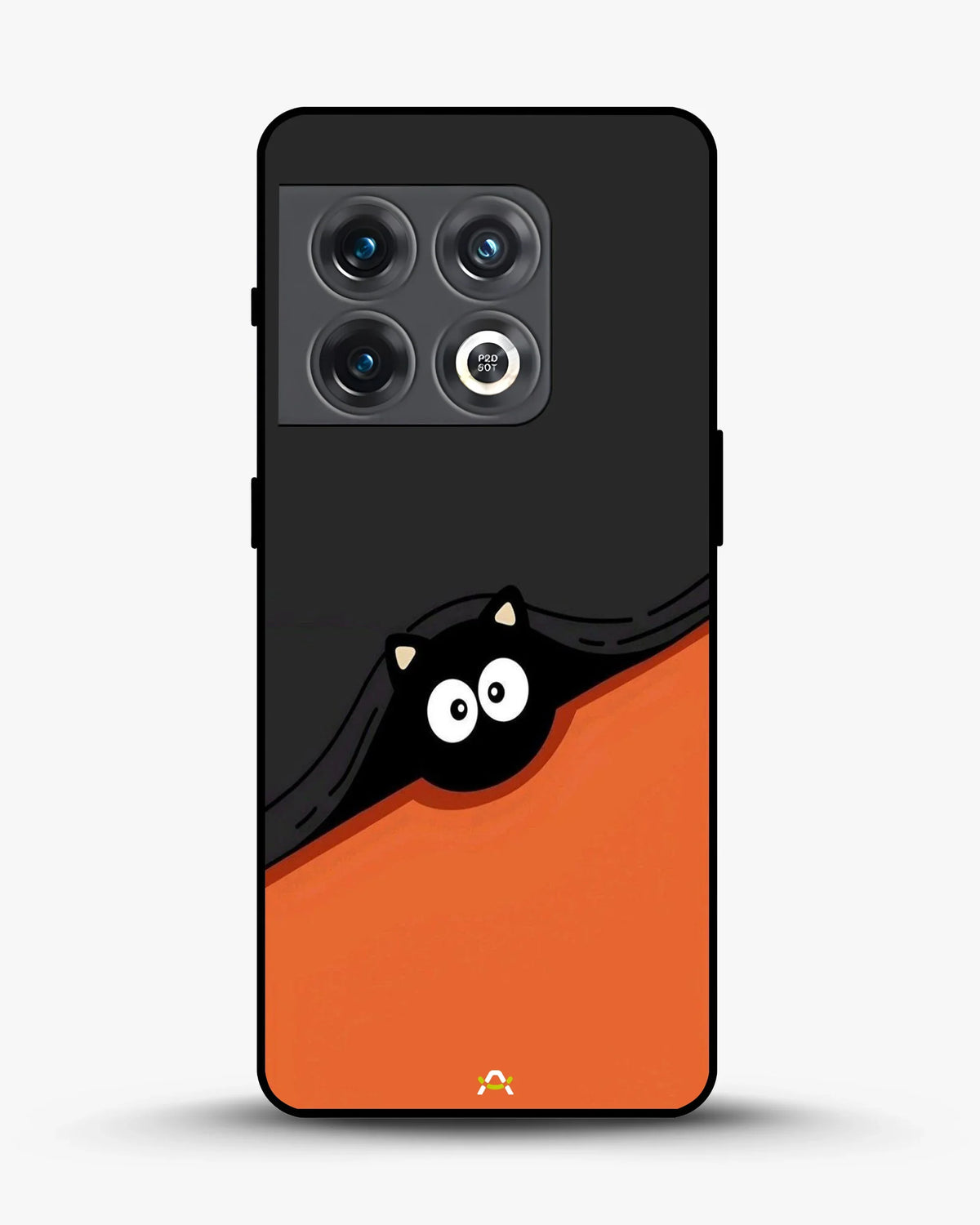 Peeking Cat Phone Case - Cute Black & Orange Print for iPhone, Samsung, Pixel, OnePlus & Vivo