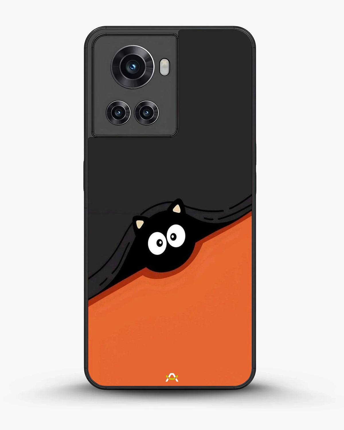 Peeking Cat Phone Case - Cute Black & Orange Print for iPhone, Samsung, Pixel, OnePlus & Vivo