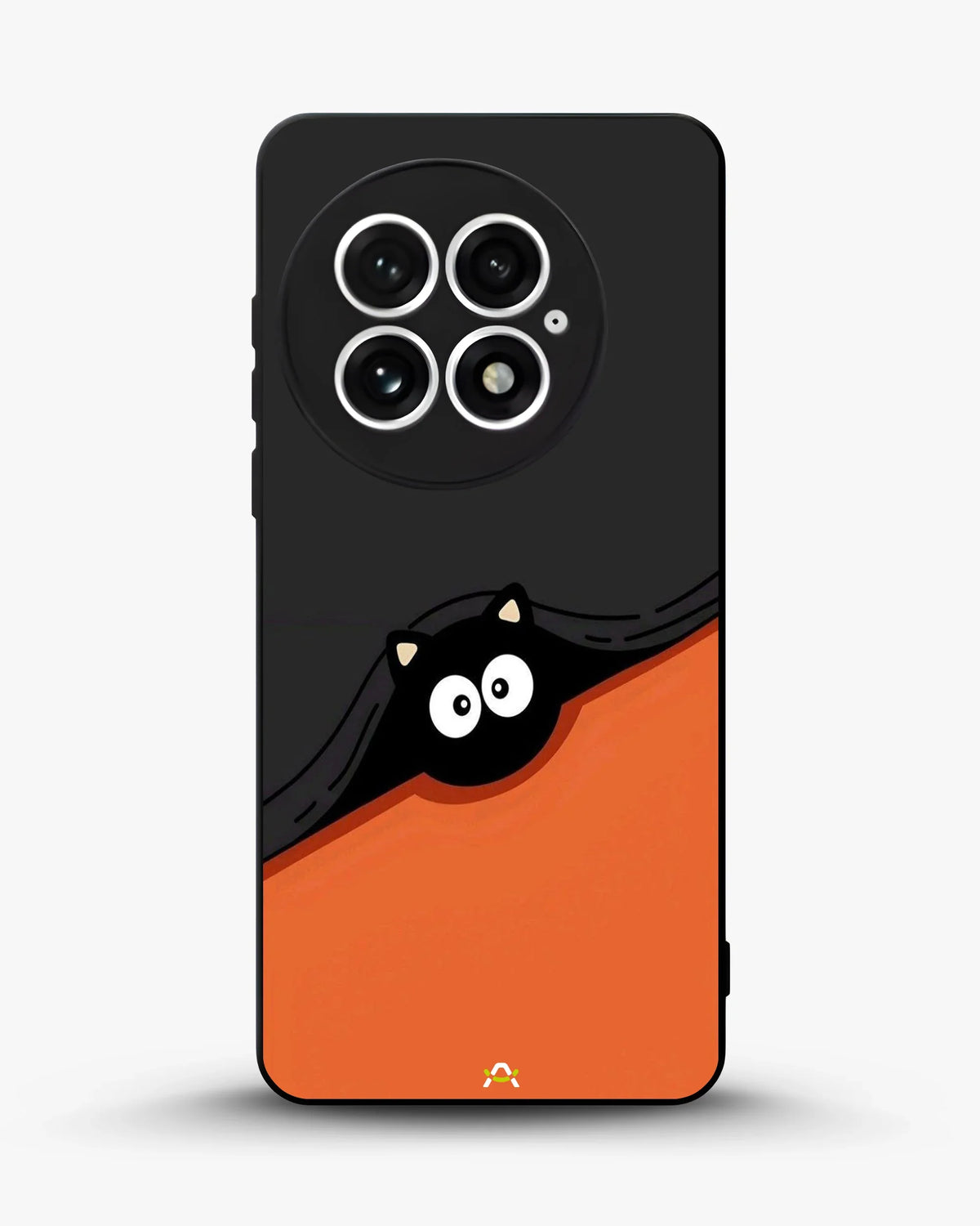 Peeking Cat Phone Case - Cute Black & Orange Print for iPhone, Samsung, Pixel, OnePlus & Vivo