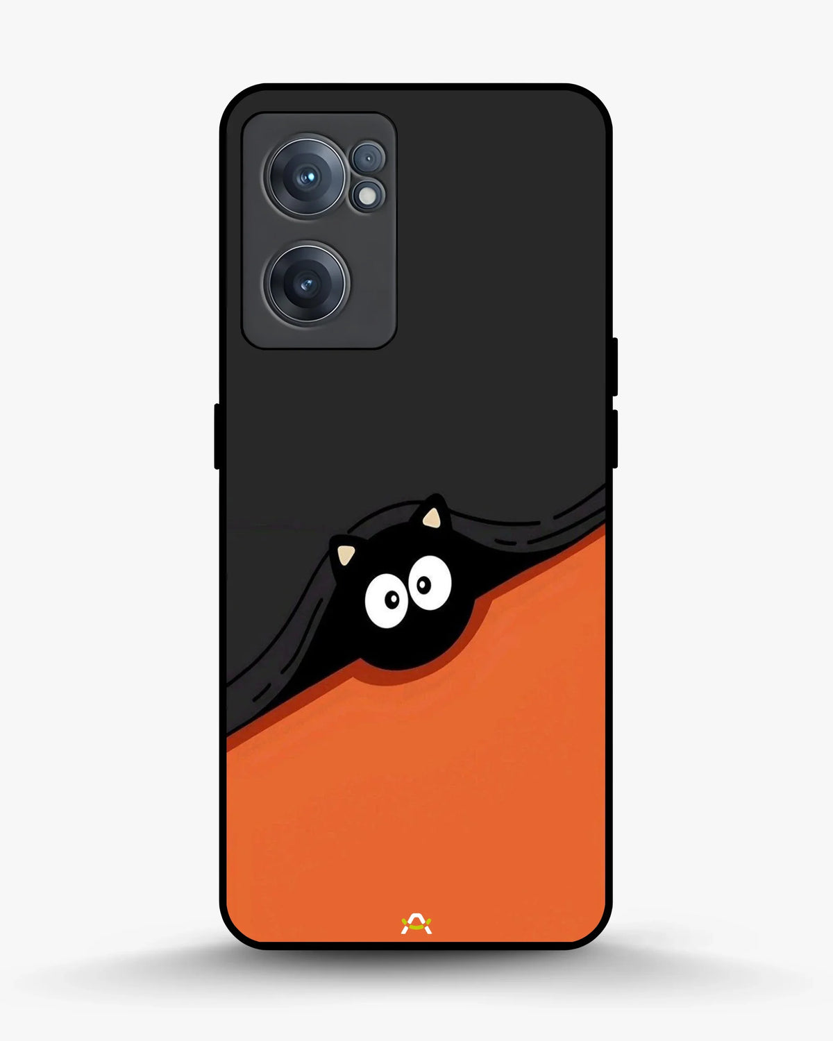Peeking Cat Phone Case - Cute Black & Orange Print for iPhone, Samsung, Pixel, OnePlus & Vivo
