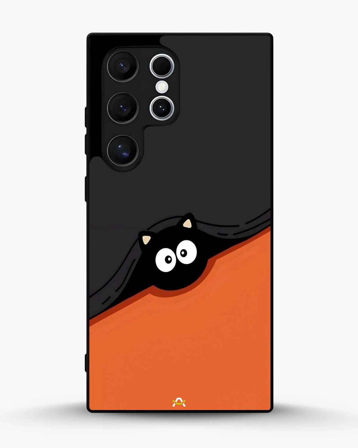 Peeking Cat Phone Case - Cute Black & Orange Print for iPhone, Samsung, Pixel, OnePlus & Vivo