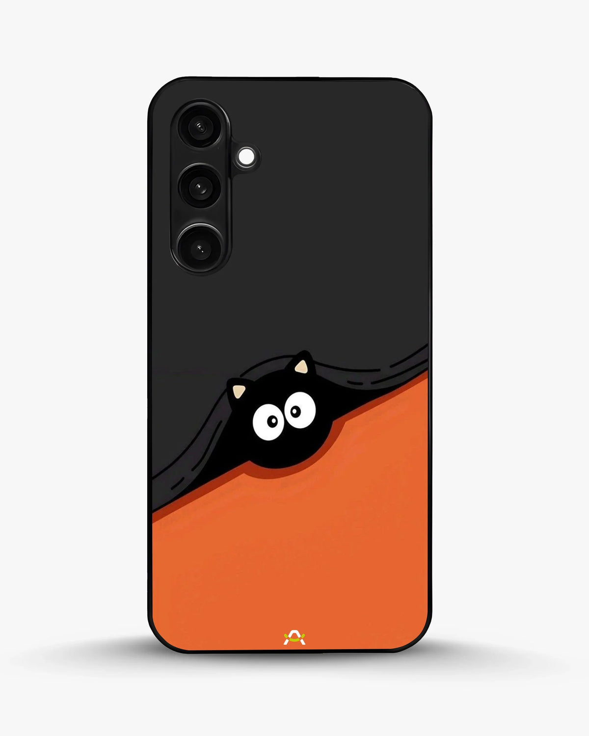 Peeking Cat Phone Case - Cute Black & Orange Print for iPhone, Samsung, Pixel, OnePlus & Vivo