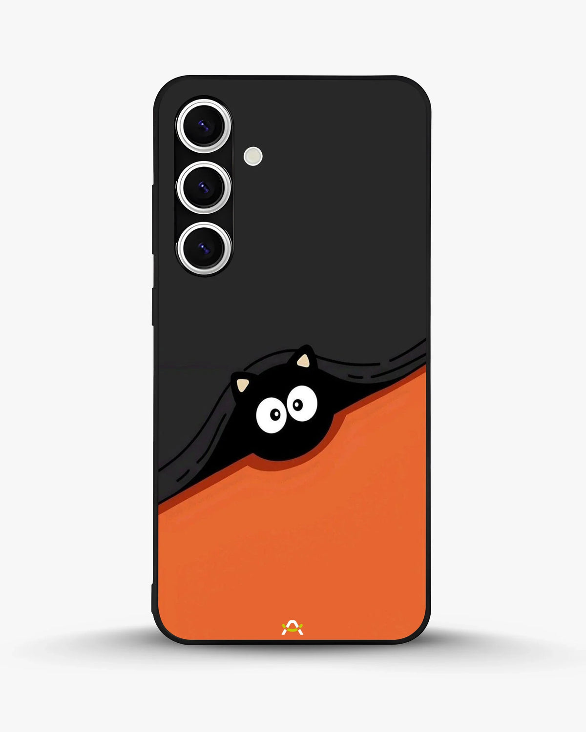 Peeking Cat Phone Case - Cute Black & Orange Print for iPhone, Samsung, Pixel, OnePlus & Vivo