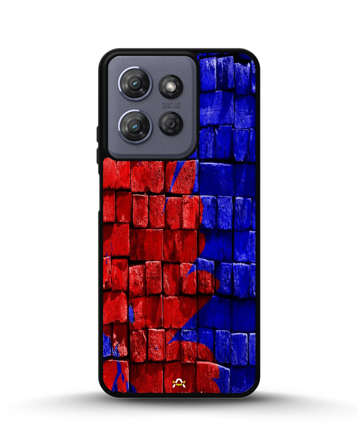 Red & Blue Painted Bricks Phone Case - Bold Street Wall Print for iPhone, Samsung, Pixel, OnePlus & Vivo
