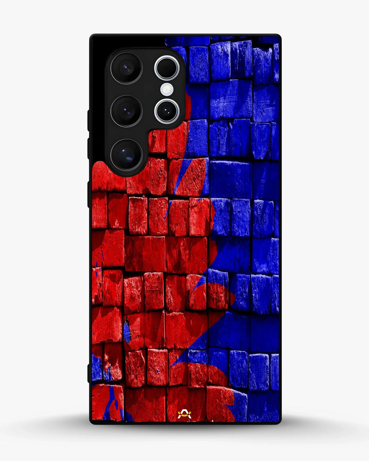 Red & Blue Painted Bricks Phone Case - Bold Street Wall Print for iPhone, Samsung, Pixel, OnePlus & Vivo