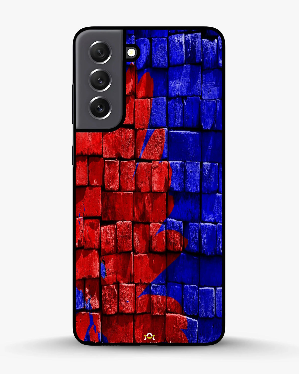 Red & Blue Painted Bricks Phone Case - Bold Street Wall Print for iPhone, Samsung, Pixel, OnePlus & Vivo