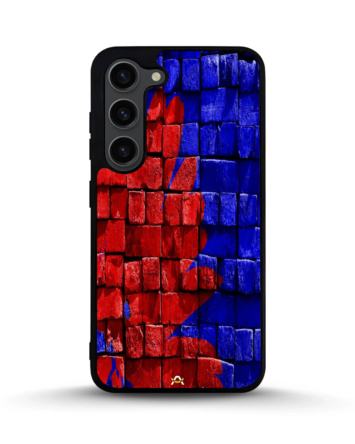 Red & Blue Painted Bricks Phone Case - Bold Street Wall Print for iPhone, Samsung, Pixel, OnePlus & Vivo