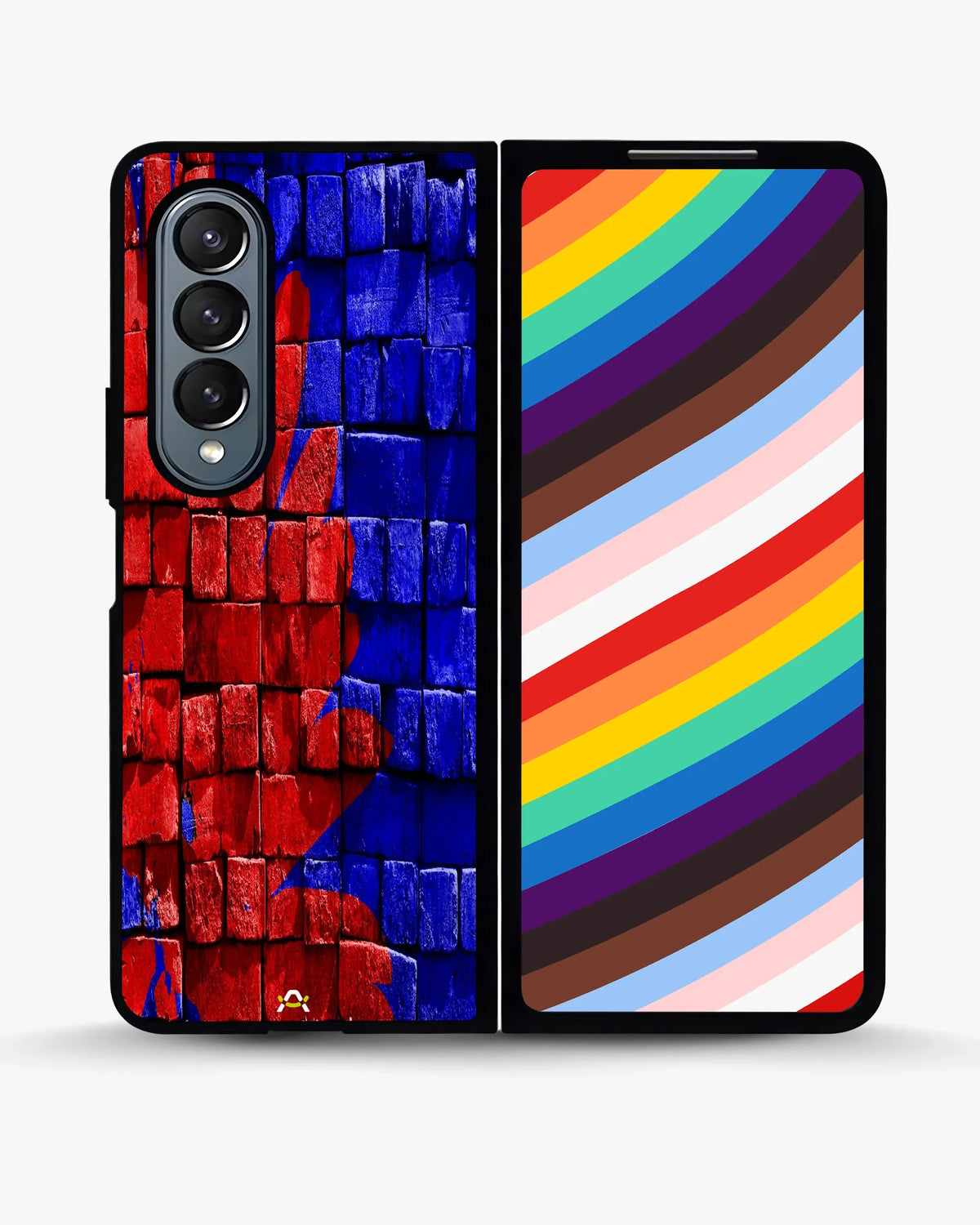Red & Blue Painted Bricks Phone Case - Bold Street Wall Print for iPhone, Samsung, Pixel, OnePlus & Vivo