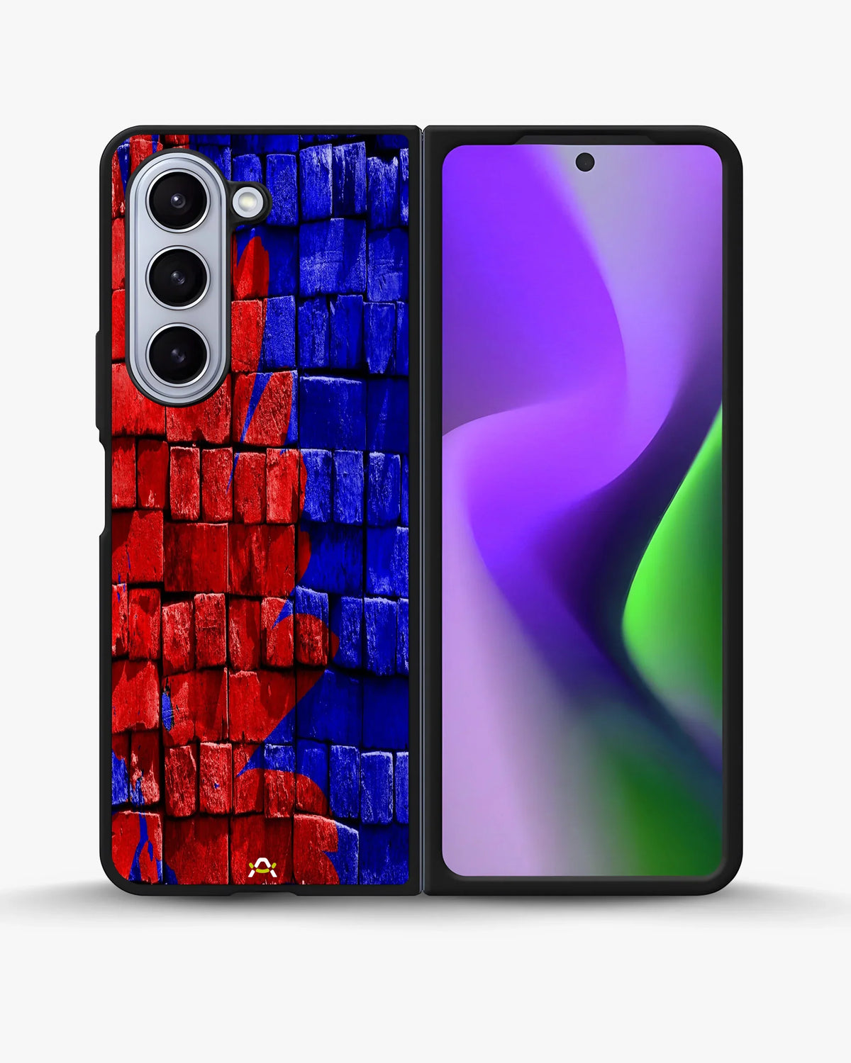 Red & Blue Painted Bricks Phone Case - Bold Street Wall Print for iPhone, Samsung, Pixel, OnePlus & Vivo