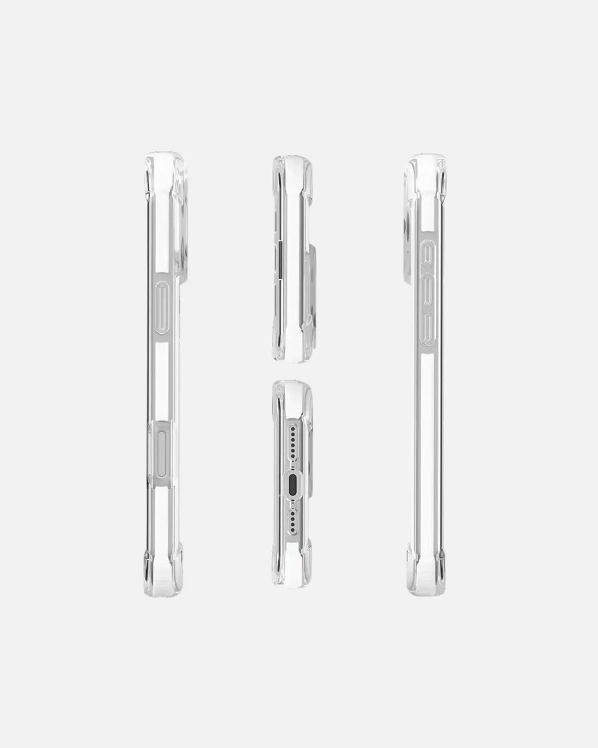 MagClear ShockGuard Case for iPhone 16 Pro Max – Transparent with White Reinforced Edges