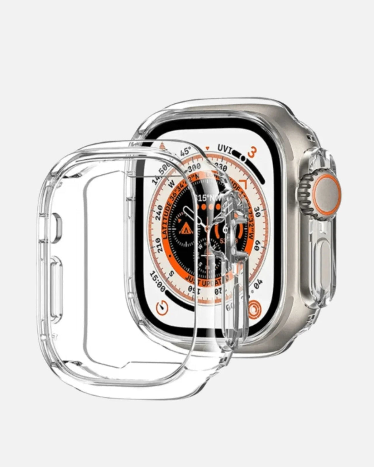 Clear Hybrid Bumper Case for Apple Watch Ultra 49mm – Shockproof Transparent Cover