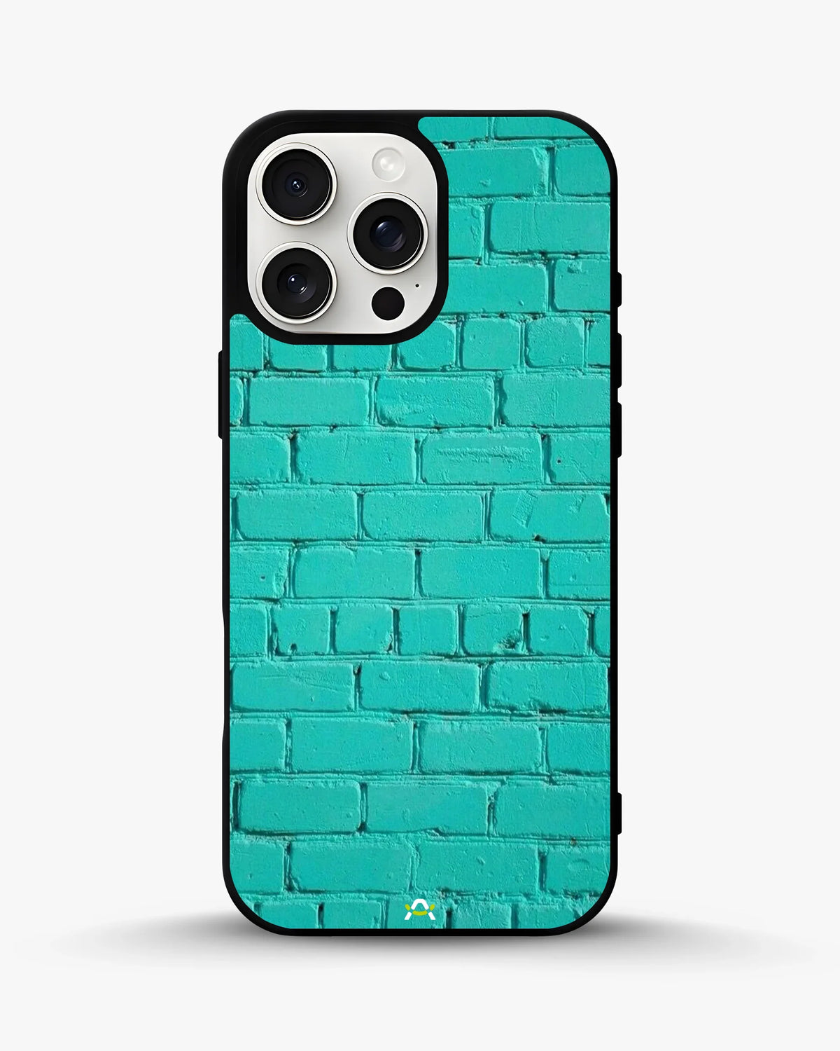 Teal Brick Wall Phone Case - Turquoise Painted Masonry Print for iPhone, Samsung, Pixel, OnePlus & Vivo