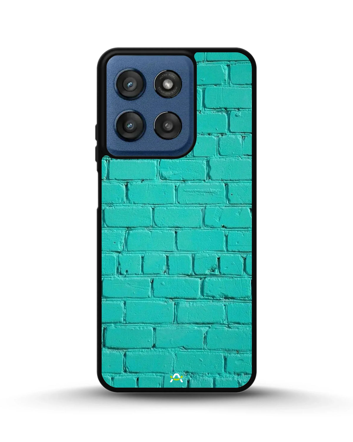 Teal Brick Wall Phone Case - Turquoise Painted Masonry Print for iPhone, Samsung, Pixel, OnePlus & Vivo