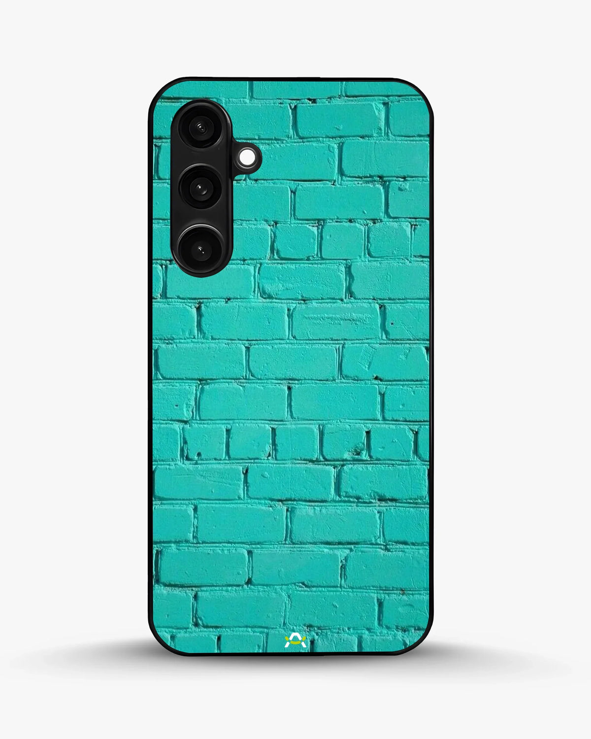 Teal Brick Wall Phone Case - Turquoise Painted Masonry Print for iPhone, Samsung, Pixel, OnePlus & Vivo