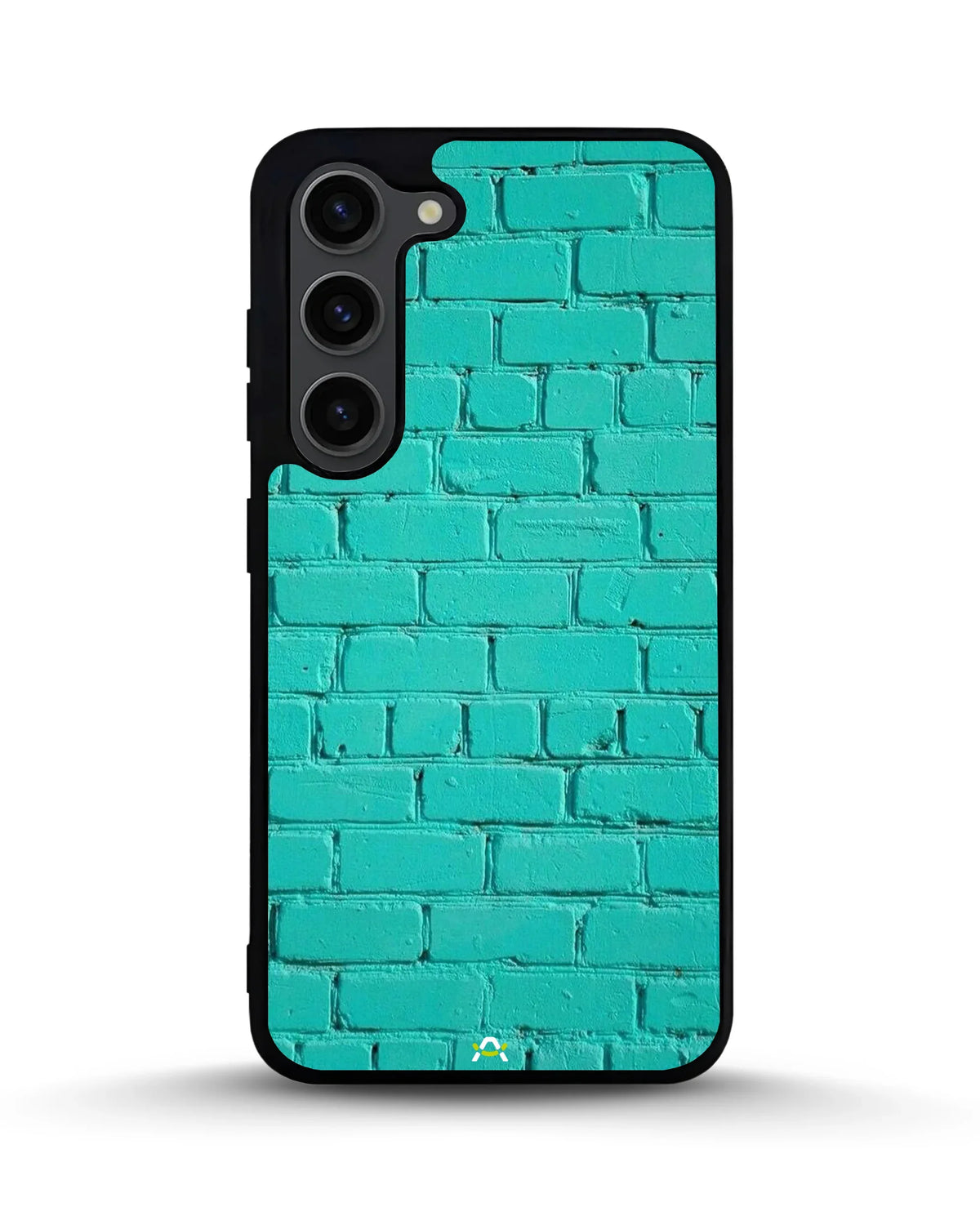 Teal Brick Wall Phone Case - Turquoise Painted Masonry Print for iPhone, Samsung, Pixel, OnePlus & Vivo