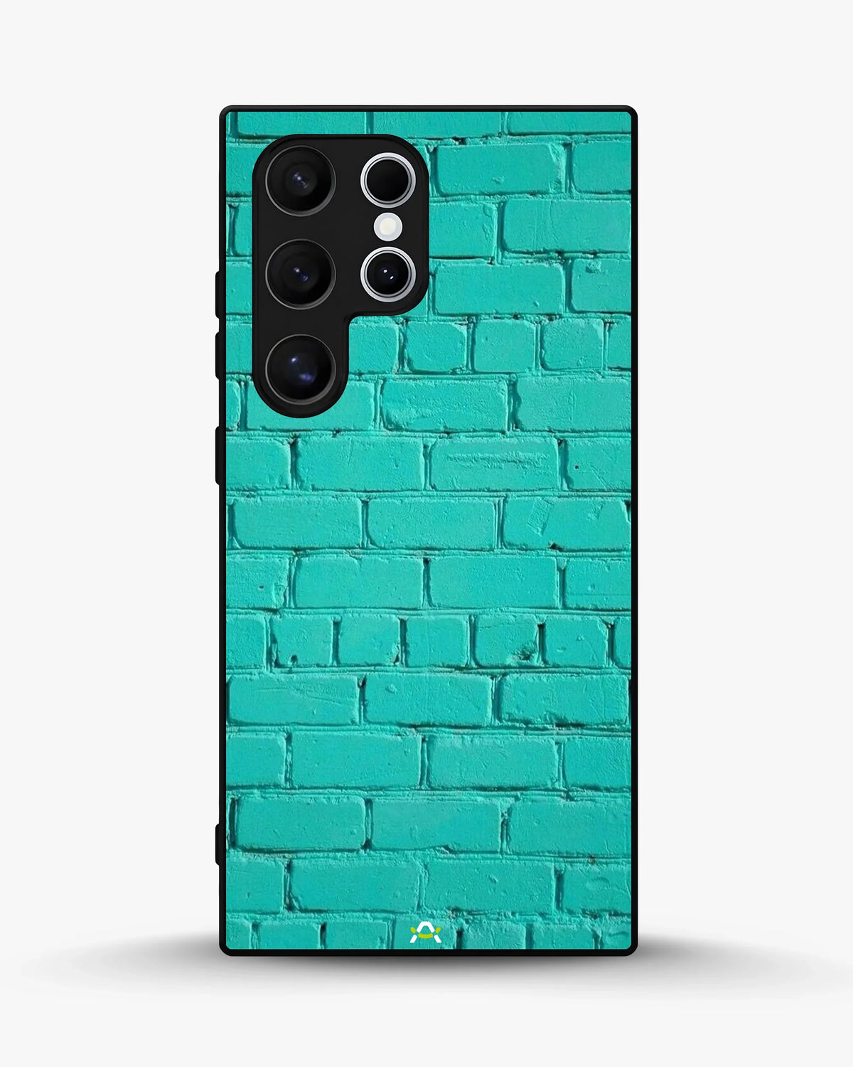Teal Brick Wall Phone Case - Turquoise Painted Masonry Print for iPhone, Samsung, Pixel, OnePlus & Vivo