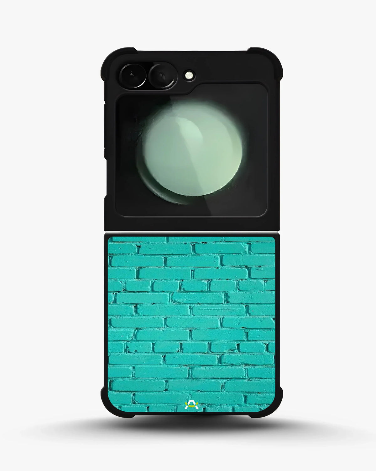 Teal Brick Wall Phone Case - Turquoise Painted Masonry Print for iPhone, Samsung, Pixel, OnePlus & Vivo