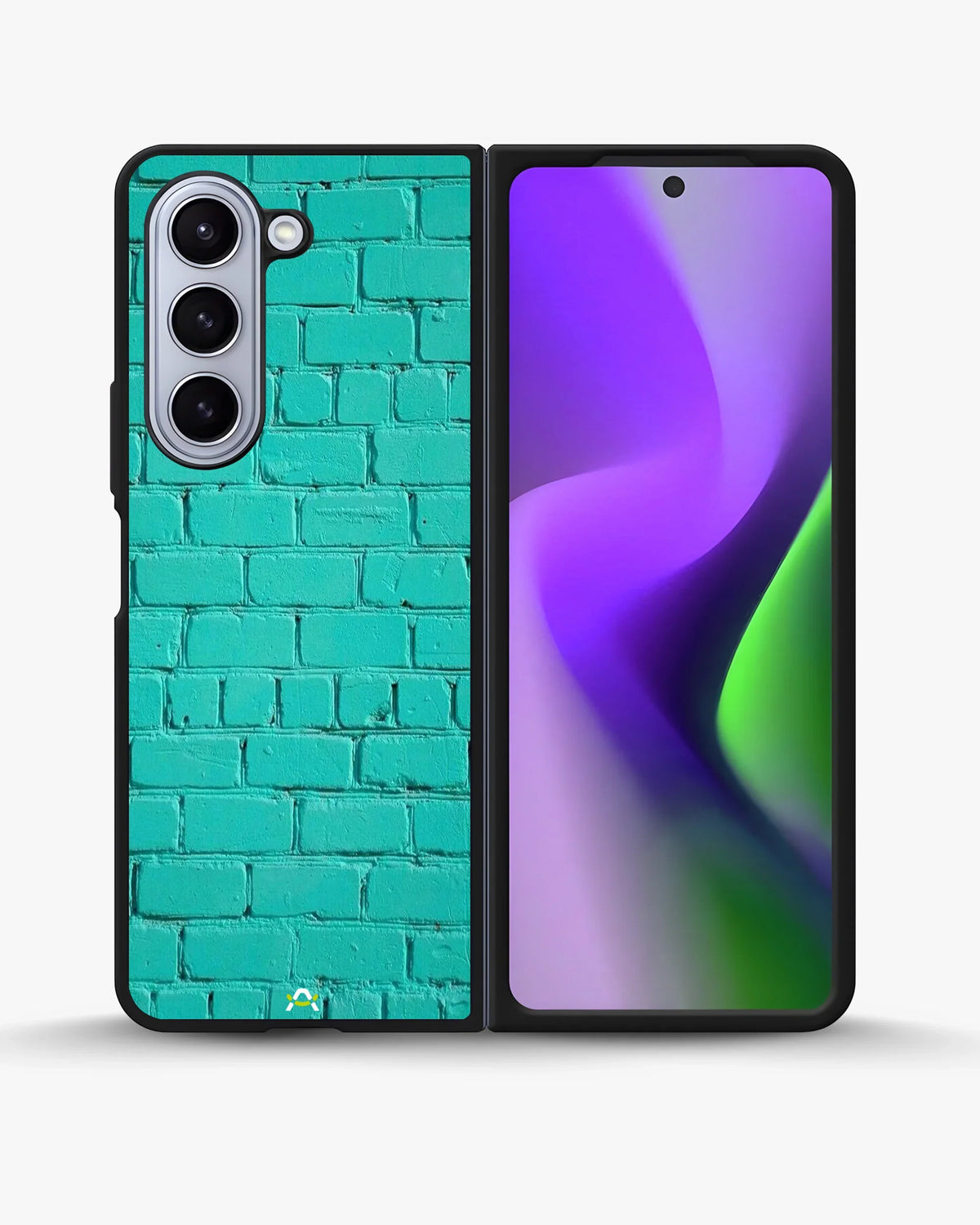 Teal Brick Wall Phone Case - Turquoise Painted Masonry Print for iPhone, Samsung, Pixel, OnePlus & Vivo
