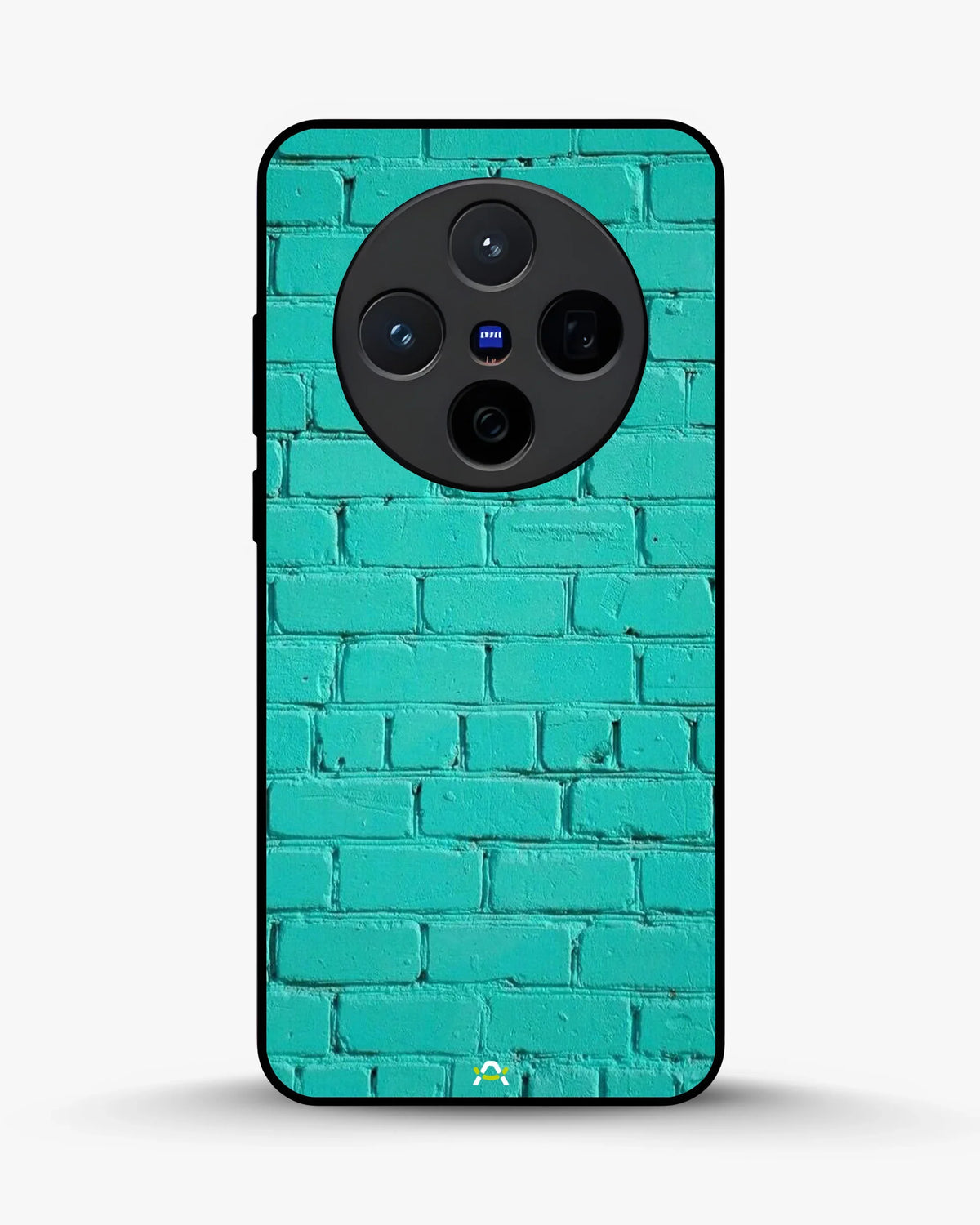 Teal Brick Wall Phone Case - Turquoise Painted Masonry Print for iPhone, Samsung, Pixel, OnePlus & Vivo