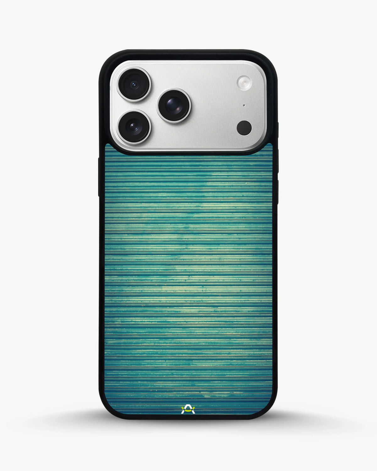 Vintage Teal Stripes Phone Case - Weathered Metal Print for iPhone, Samsung, Pixel, OnePlus & Vivo
