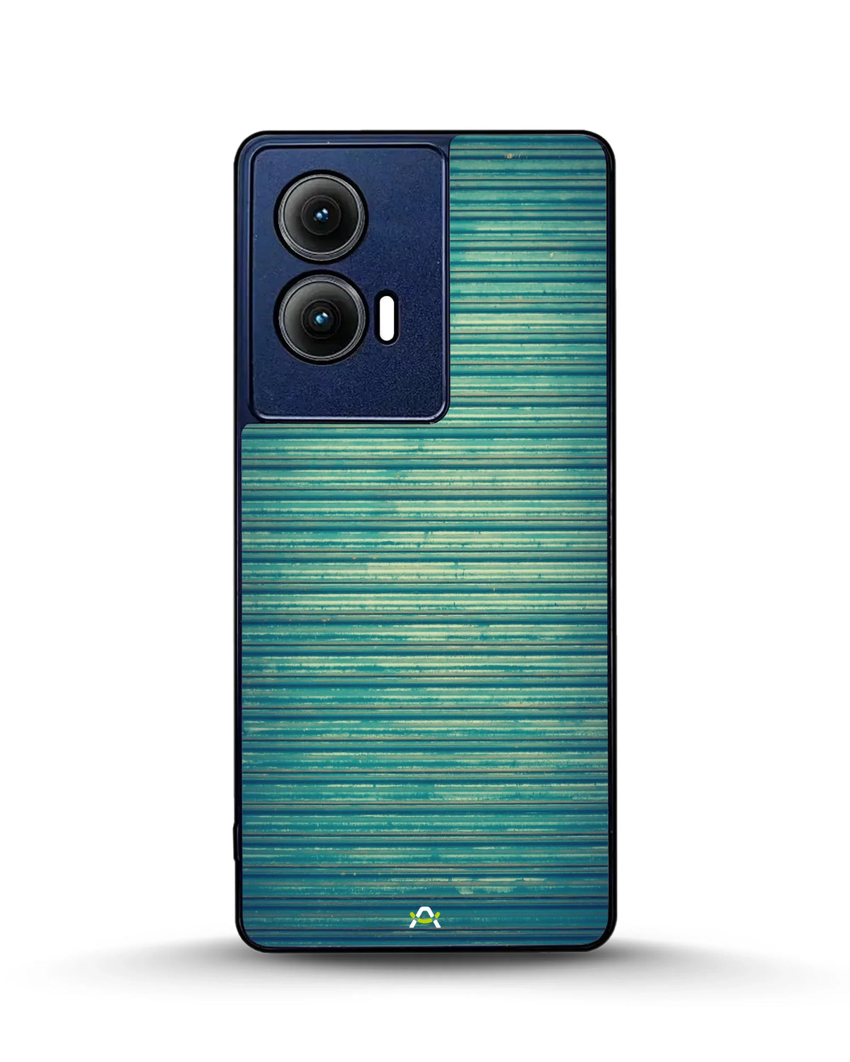 Vintage Teal Stripes Phone Case - Weathered Metal Print for iPhone, Samsung, Pixel, OnePlus & Vivo