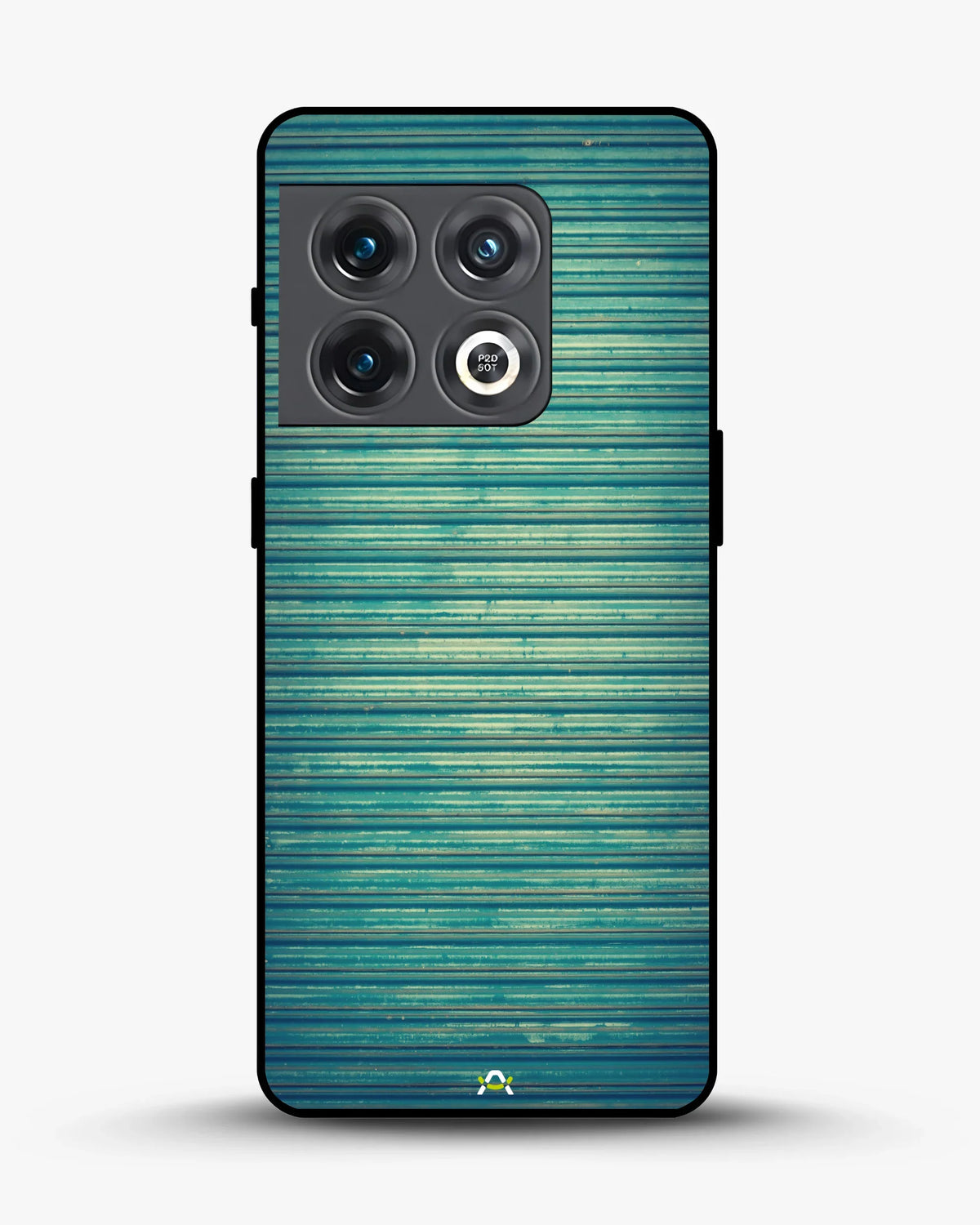 Vintage Teal Stripes Phone Case - Weathered Metal Print for iPhone, Samsung, Pixel, OnePlus & Vivo