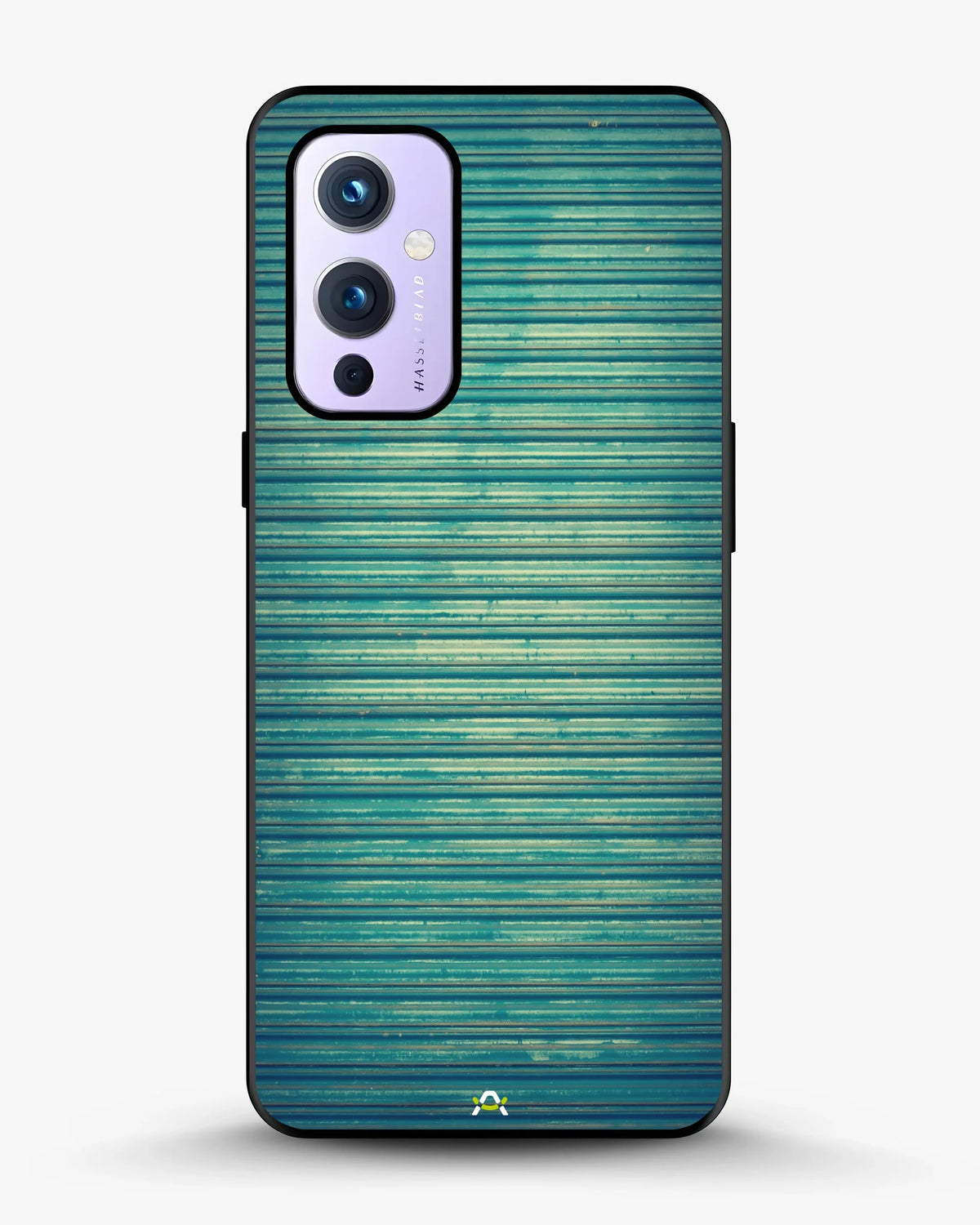 Vintage Teal Stripes Phone Case - Weathered Metal Print for iPhone, Samsung, Pixel, OnePlus & Vivo