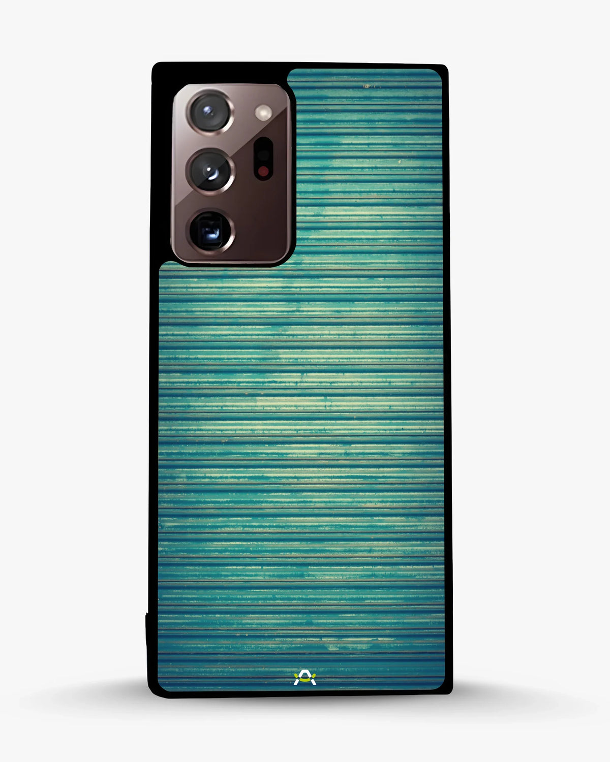Vintage Teal Stripes Phone Case - Weathered Metal Print for iPhone, Samsung, Pixel, OnePlus & Vivo