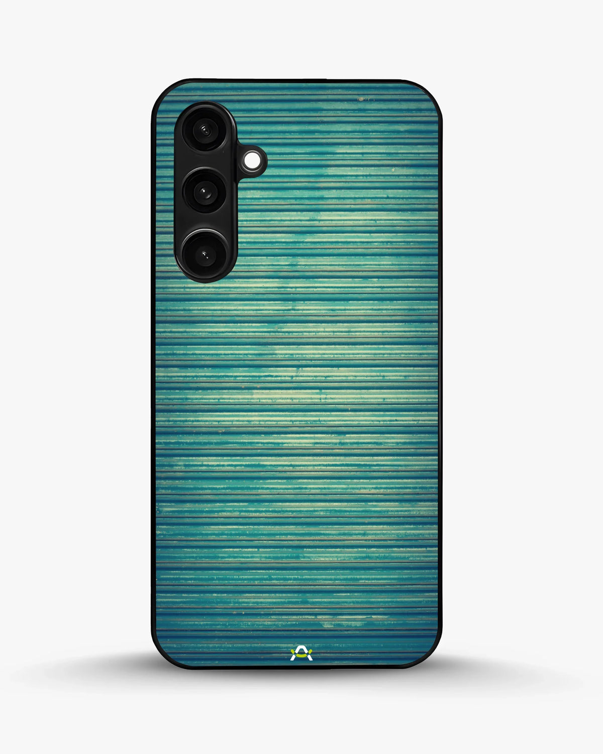 Vintage Teal Stripes Phone Case - Weathered Metal Print for iPhone, Samsung, Pixel, OnePlus & Vivo