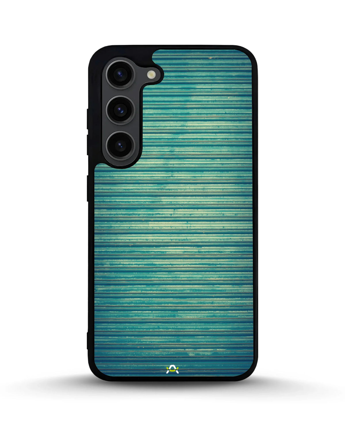 Vintage Teal Stripes Phone Case - Weathered Metal Print for iPhone, Samsung, Pixel, OnePlus & Vivo