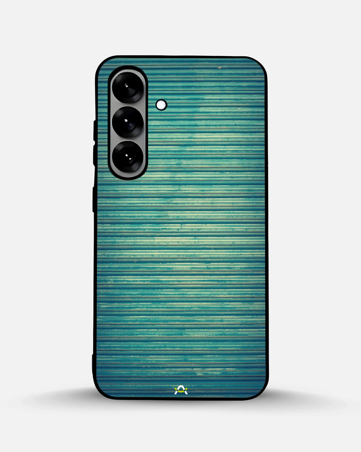 Vintage Teal Stripes Phone Case - Weathered Metal Print for iPhone, Samsung, Pixel, OnePlus & Vivo