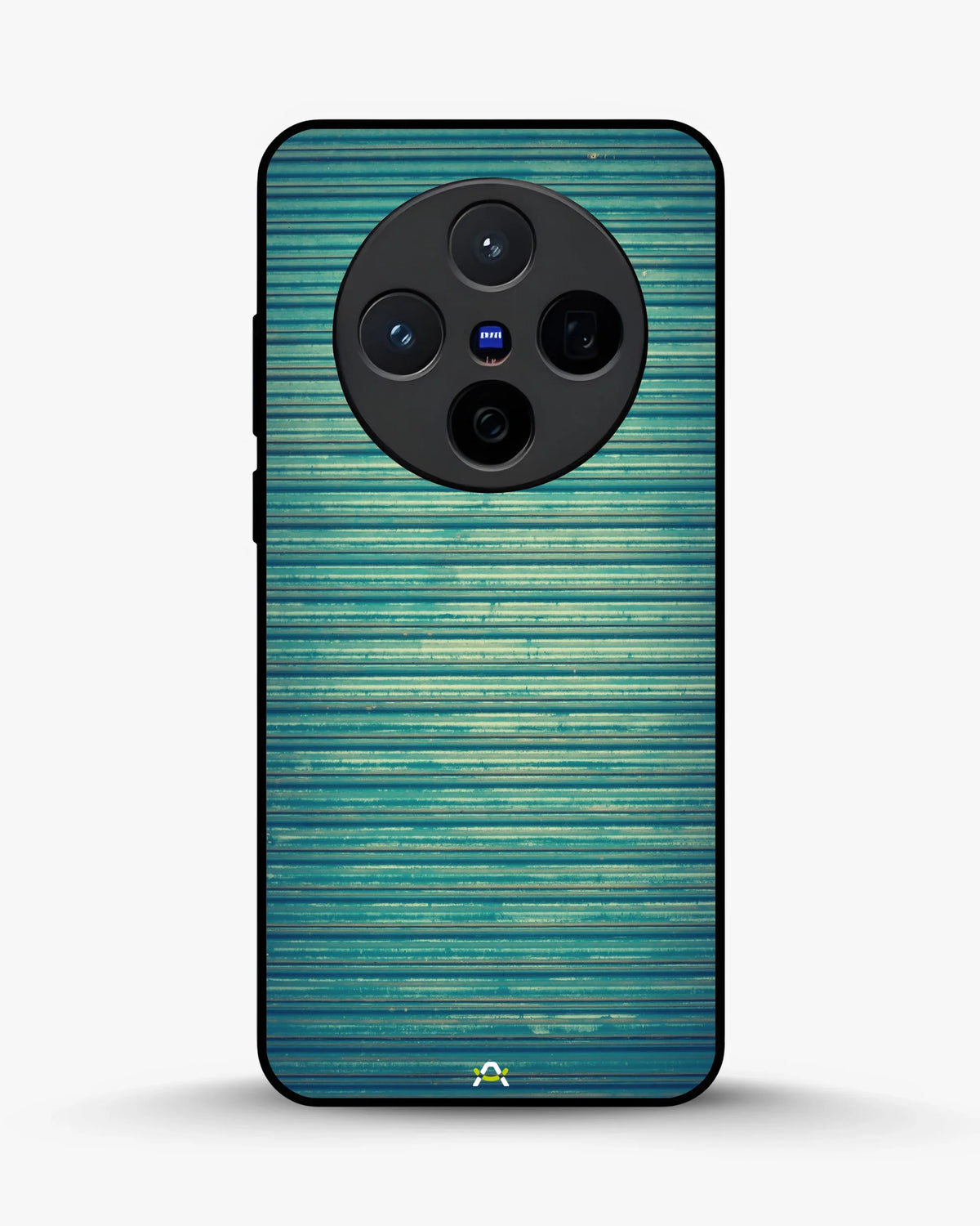 Vintage Teal Stripes Phone Case - Weathered Metal Print for iPhone, Samsung, Pixel, OnePlus & Vivo