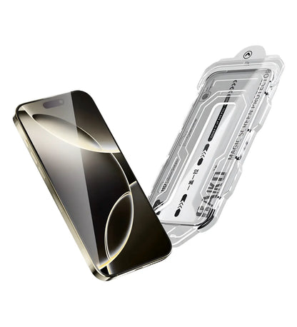 Automatic Dust-Free Tempered Glass Screen Protector with Magic Alignment Box (HD Clear / Privacy)